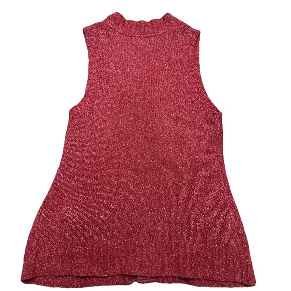 LLBean Cable Knit Sweater Vest L Wool Blend Button Front Cottagecore Academia - Picture 6 of 9